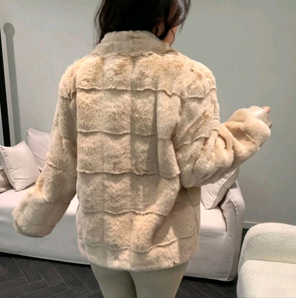 Women's Casual Solid Color Fluffy Jacket, Autumn/Winter - Picture 2 of 4